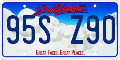 SD license plate 95SZ90