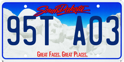 SD license plate 95TA03