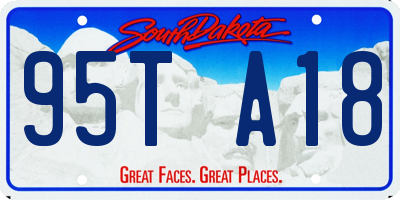 SD license plate 95TA18