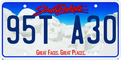 SD license plate 95TA30