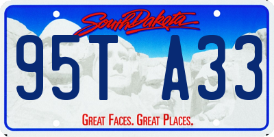 SD license plate 95TA33