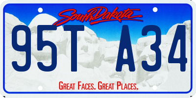SD license plate 95TA34