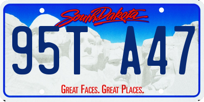 SD license plate 95TA47