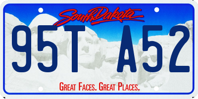SD license plate 95TA52