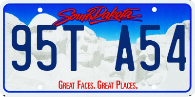 SD license plate 95TA54
