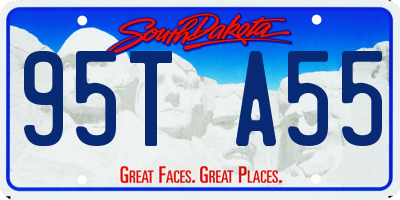 SD license plate 95TA55