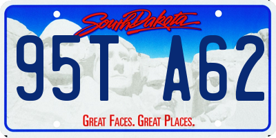 SD license plate 95TA62