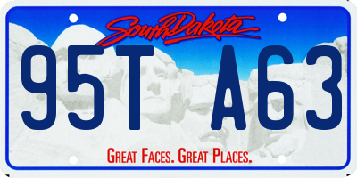 SD license plate 95TA63