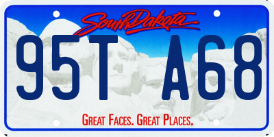 SD license plate 95TA68