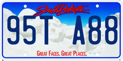 SD license plate 95TA88