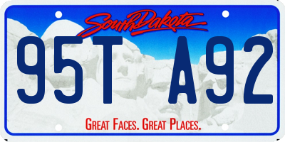 SD license plate 95TA92