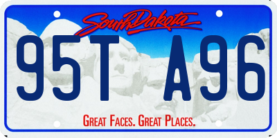 SD license plate 95TA96