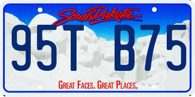 SD license plate 95TB75