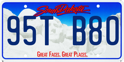 SD license plate 95TB80