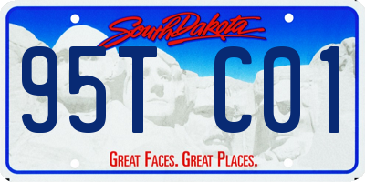 SD license plate 95TC01