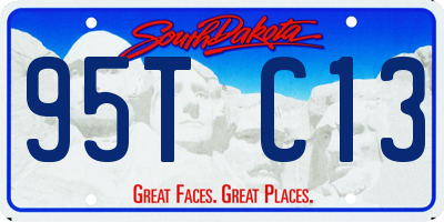 SD license plate 95TC13