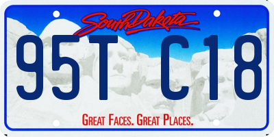 SD license plate 95TC18