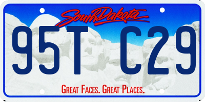 SD license plate 95TC29