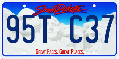 SD license plate 95TC37