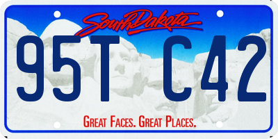 SD license plate 95TC42