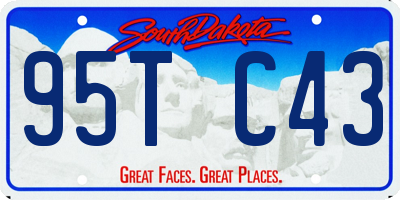 SD license plate 95TC43