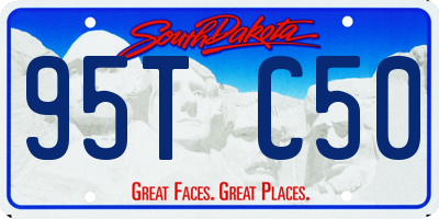 SD license plate 95TC50
