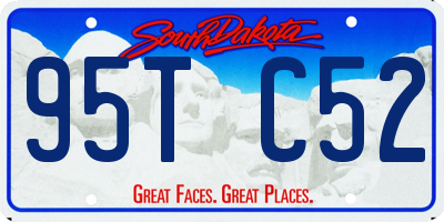 SD license plate 95TC52