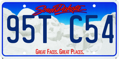 SD license plate 95TC54