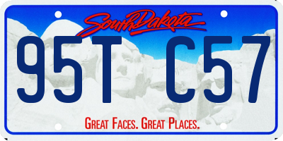 SD license plate 95TC57