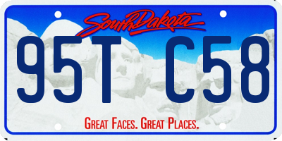 SD license plate 95TC58