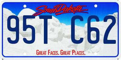 SD license plate 95TC62