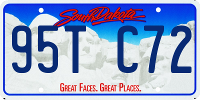 SD license plate 95TC72