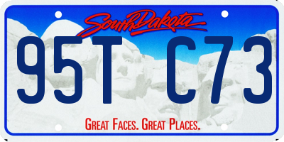 SD license plate 95TC73