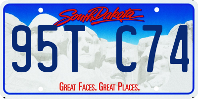SD license plate 95TC74