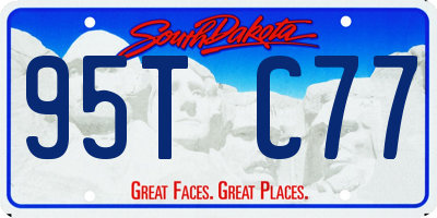 SD license plate 95TC77