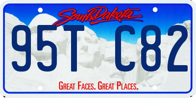 SD license plate 95TC82