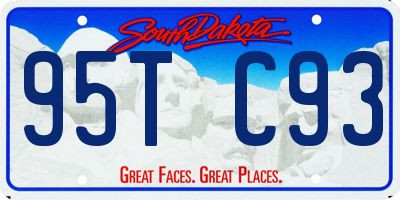 SD license plate 95TC93