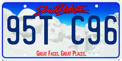 SD license plate 95TC96