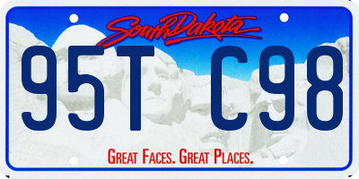 SD license plate 95TC98