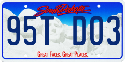 SD license plate 95TD03