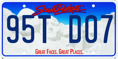 SD license plate 95TD07