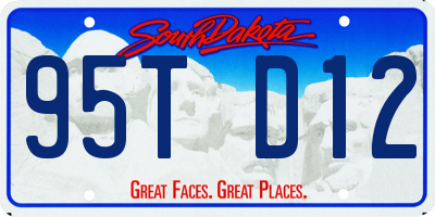 SD license plate 95TD12