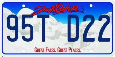 SD license plate 95TD22