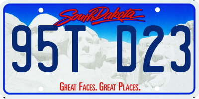 SD license plate 95TD23