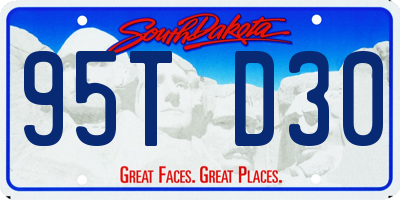 SD license plate 95TD30