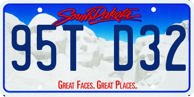 SD license plate 95TD32