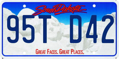 SD license plate 95TD42