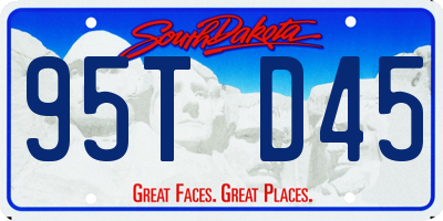 SD license plate 95TD45