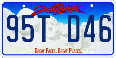 SD license plate 95TD46
