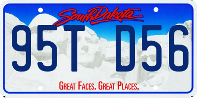SD license plate 95TD56
